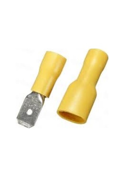 200 Adet Maasco Tam Izoleli Dışı Faston + Erkek 4-6 Mm2 Kablo