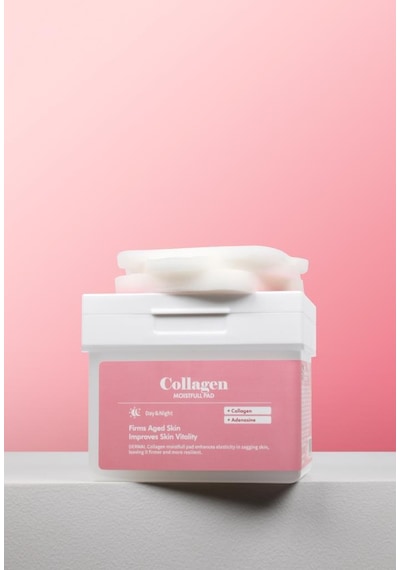 Dermal Collagen Moistfull Pad 120 Li Kolajen İçerikli Nemlendirici Ve Cilt Sıkılaştırıcı Tonik Ped 180 Ml