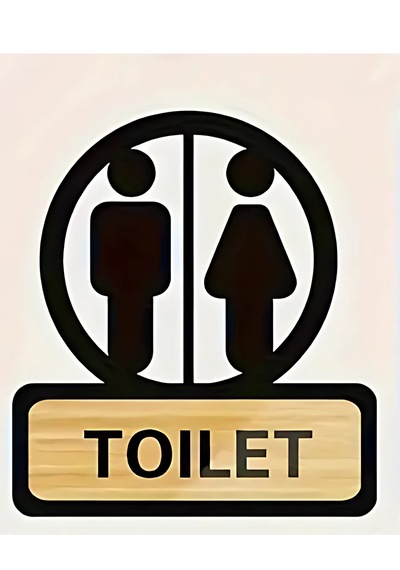 Ahşap Tuvalet Wc Yönlendirme