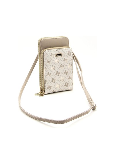 Silver Polo Sp1011 Kadın Telefon Çantası Monogram Bej-kum