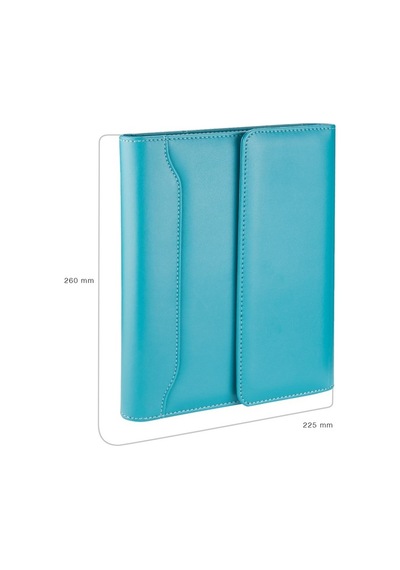 2K 2027 Yeni Yıl Organizer Ajanda Tarihli Çizgili 22x26 CM - Turkuaz