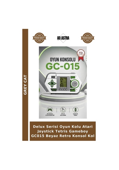 Delux Serisi Oyun Kolu Atari Joystick Tetris Gameboy Gc015 Beyaz Retro Konsol Kol