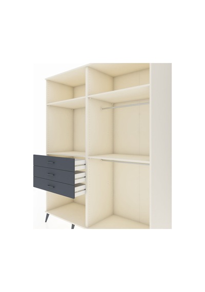 Kronos Gardrop 4 Raflı 3 Çekmeceli 2 Askılı 176x59x221 Aytaşı-aytaşı/antrasit Beyaz Kronos Gardrop 4 Raflı 3 Çekmeceli 2 Askılı 176x59x221 Aytaşı-aytaşı/antrasit Beyaz