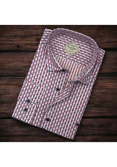 Pamuklu Pembe Uzun Kollu Erkek Gömlek Slim Fit Kalıp -9752 Pembe