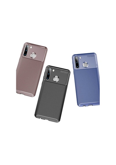 Samsung Uyumlu Galaxy A21 Kılıf Zore Negro Silikon Kapak-Siyah