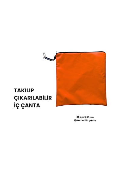 Kukita Büyük Boy Su Geçirmez Çok Amaçlı Plaj Çantası Turuncu