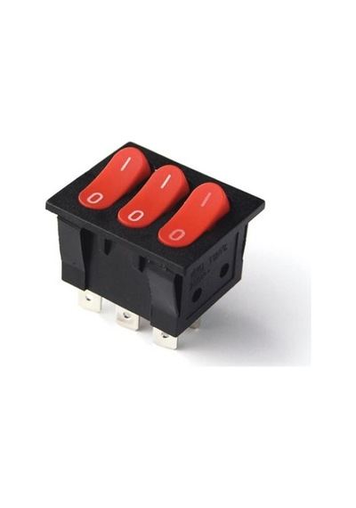 Switch - "136" - 3'Lü On/Off Anahtar - Işıksız - 6 Pin