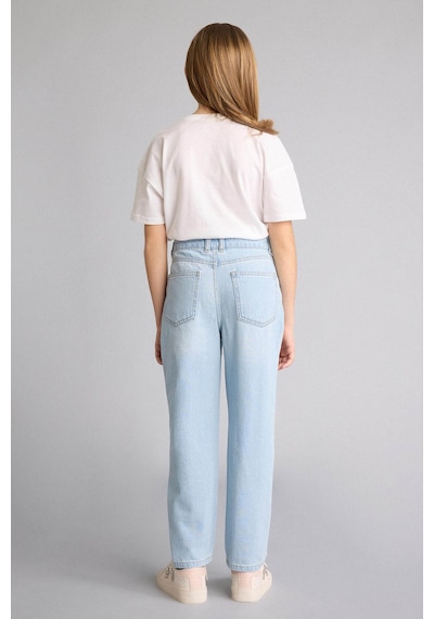 Defacto Mom Fıt Geniş Paça Jean Pantolon Kız Çocuk G0255a826smnm39 Mavi-nm39