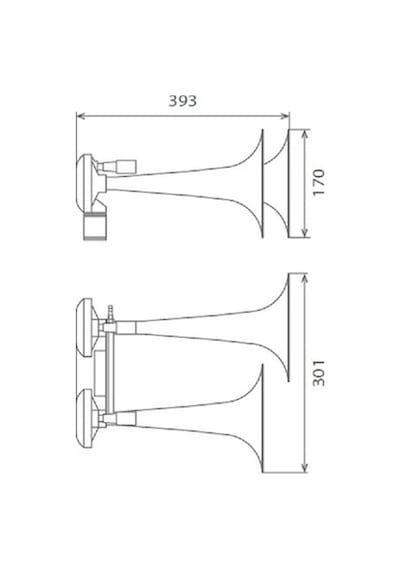 Tren - Ağır Vasıta Kornası 12Volt Seger 81Dh Havalı Turbo