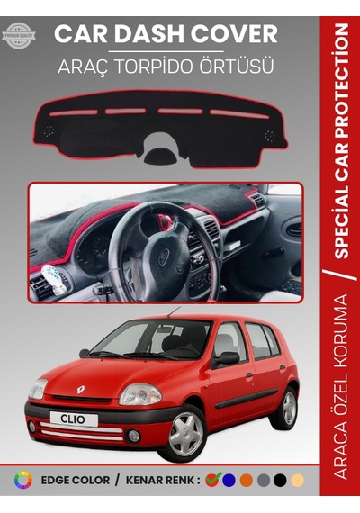 Renault Clıo 2 Aırbaglı 2001-2012 Torpido Örtüsü Ön Göğüs Koruma Torpido Koruma Araca Özel - 394 Stiloto