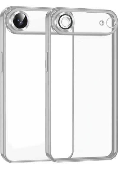 Apple İphone 17 Air Uyumlu Lensli Silikon - Gümüş