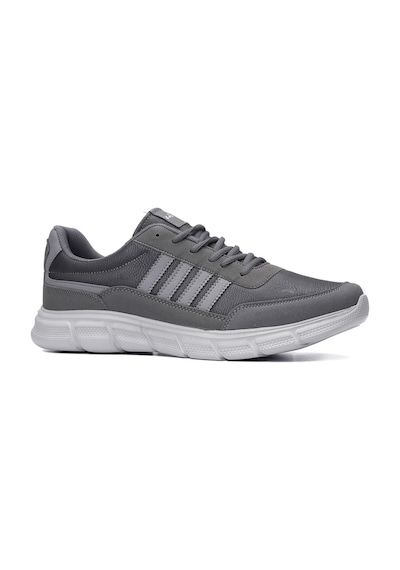 Günlük Erkek Yetişkin Sneaker Spor Ayakkabı Bağcıklı Büyük Numara Rahat Esnek 050c Füme