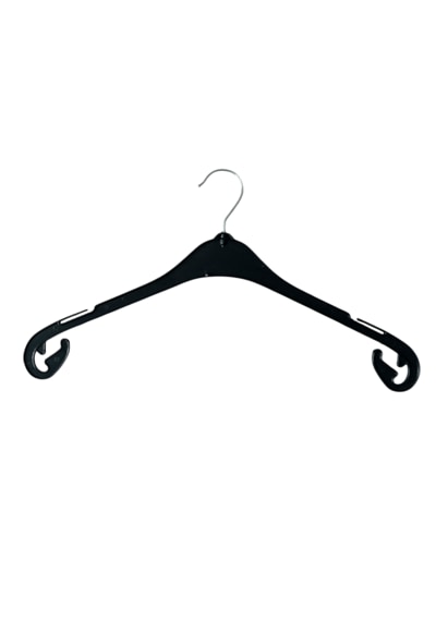 Bluz Askısı, Elbise Askısı, Tişört Askısı, Tunik Askısı, Gömlek Askısı, Siyah Renk, 43 Cm, 10 Adet Siyah Mat