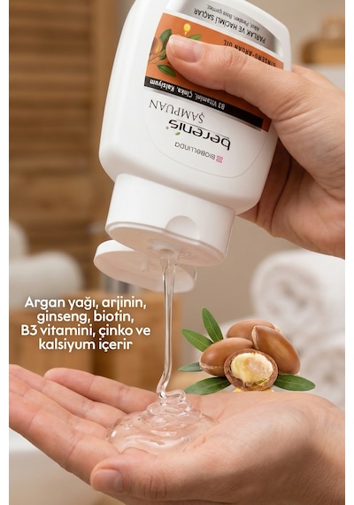Berenis Argan Yağlı Şampuan Daha Güçlü Saçlar İçin 290 Ml 2'li Set Tüm Saç Tipleri