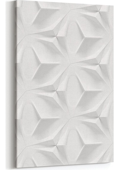 Olla 60x90 Cm 10459d Beyaz Kabartma Görseli Dikey Kanvas Tablo