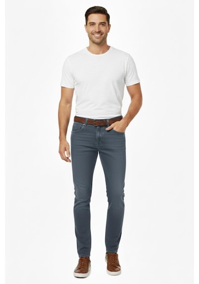 Erkek Silim Fit Jeans Model Pantolon 310 Bgl-st04976 Koyu Gri