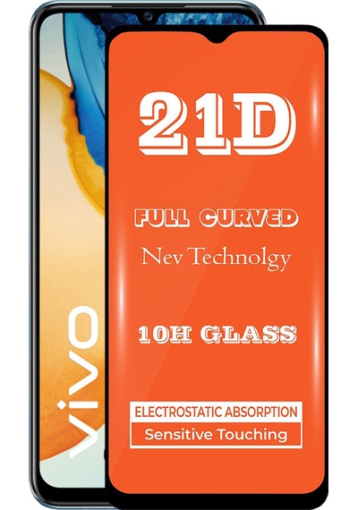 Vivo Y70 ile Uyumlu Tam Kaplayan 21D Temperli Ekran Koruyucu Cam