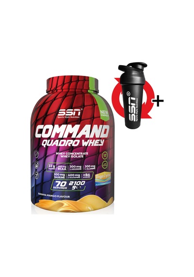 SSN Sports Style Nutrition Command Quadro Whey 2100 gr ( Muz Mango ) Protein Tozu