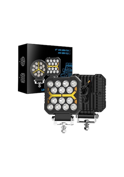 Oto Çalışma Lambası 4 İnç Selamlamalı Off Road Led Işık Sis Farı Ve Projektör Led Işık 12/24v
