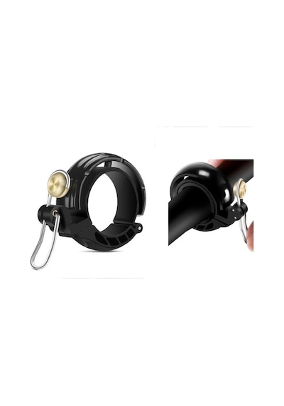 Brıvıga Siyah Gizli Tip Sol Taraf Bisiklet Zili 7075t Alüminyum+bakır 80db 22-31.8mm Gidon Uyumlu 260112 Diğer