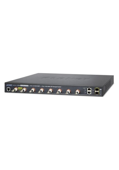 Planet Pl-lrp-822cs 8 Port Coax 2 Port 1000t 2 Port Sfp Poe Coaxial Switch