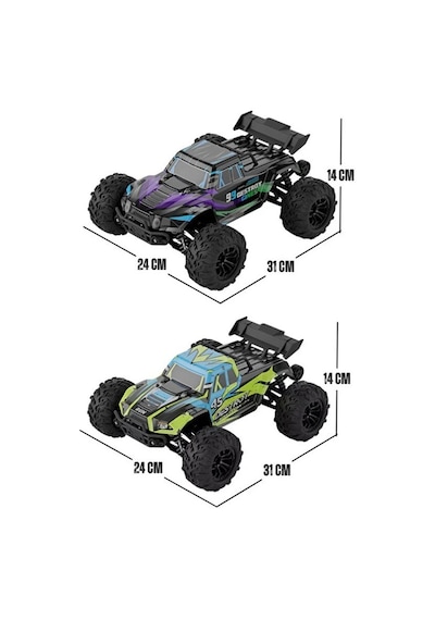 50 Km Hız Yapan Elektrikli Araba Uzaktan Kumandalı 4x4 Arazi Aracı Off-road Araba Yeşil