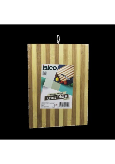 Jenerik Bambu Kesme Tahtası 26x36x1.2 Cm Metal Kulplu Çok Renkli