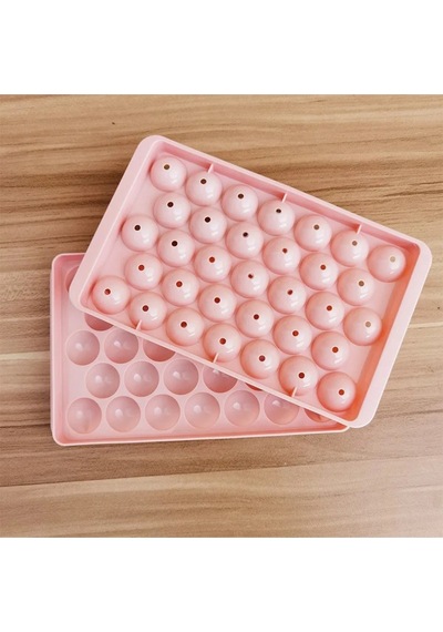 Pembe Dondurulmuş Ürün Yapma Mutfak Küre Buz Kalıbı Izgara Küp Buzluk Kalıp Plastik Diğer