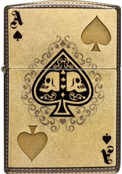 Zippo 48458 Ace Of Spades Design Çakmak Çok Renkli