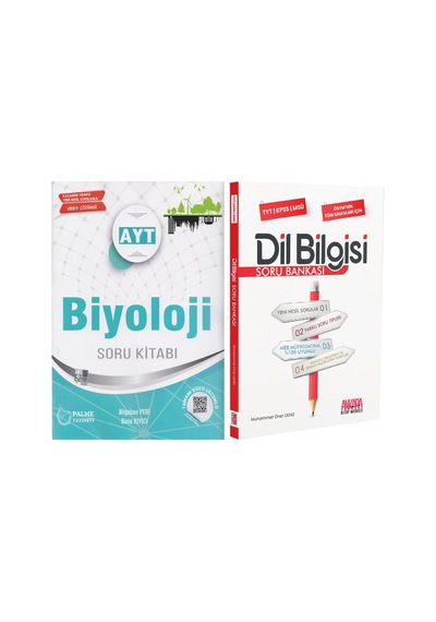 Palme Ayt Biyoloji Ve Akm Dil Bilgisi Soru Bankası Seti 2 Kitap
