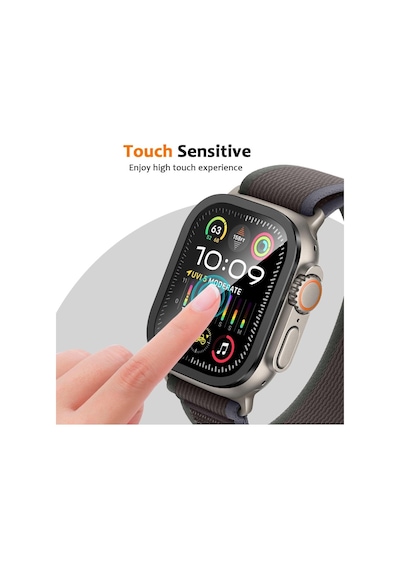 Apple Watch Uyumlu  Ultra 1/2/3 49mm High Glass Kolay Cam Ekran Koruyucu