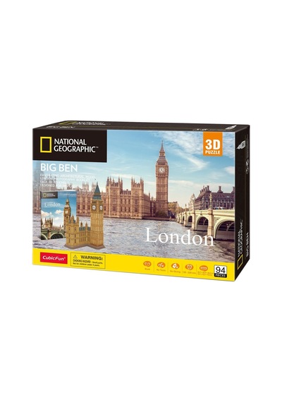 DS0992 Cubic Fun National Geographic Serisi Big Ben 94 parça / 3 Boyutlu Puzzle