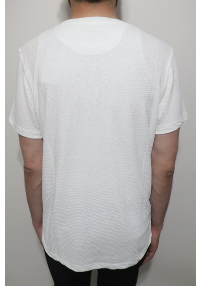 Santa Dmctekstil Erkek Tshirt-1439 Düz Spor Kesim Rahat Kalıp Bisiklet Yaka T-shirt Beyaz