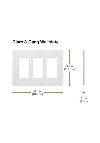 Işık Açma Kapama Düğmesi 3 Claro Plate Cw-3-wh 120.00 Diğer