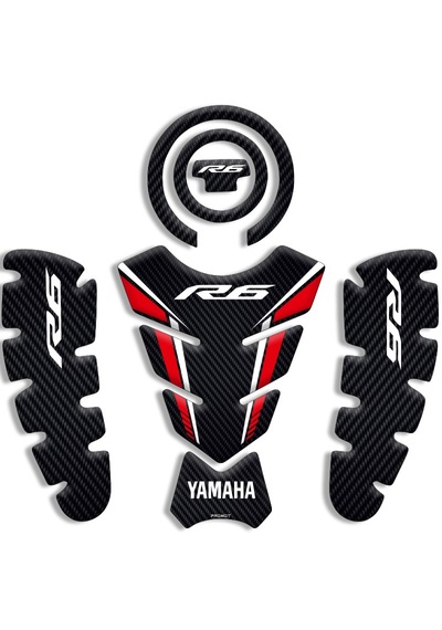 Yamaha R6 Tank Pad Set 01 Çok Renkli