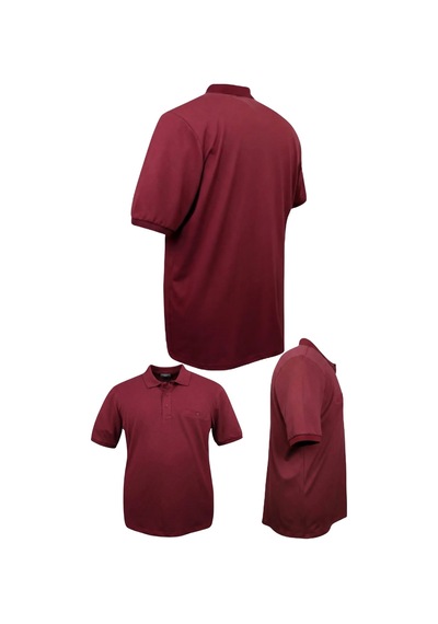 Erkek Büyük Beden 115 - 175 Kilo Arası Uygun Bedenli Likralı Pike Polo Yaka Cepli Tişört Bordo Erkek Büyük Beden 115 - 175 Kilo Arası Uygun Bedenli Likralı Pike Polo Yaka Cepli Tişört Bordo
