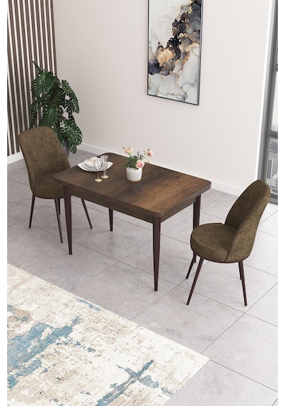 Canisa Concept Nil Serisi 70x110 Sabit Mutfak Masası Takımı Barok Desen Masa 2 Kahverengi Sandalye Kahverengi Sandalyeler Barok Masa Canisa Concept Nil Serisi 70x110 Sabit Mutfak Masası Takımı Barok Desen Masa 2 Kahverengi Sandalye Kahverengi Sandalyeler Barok Masa