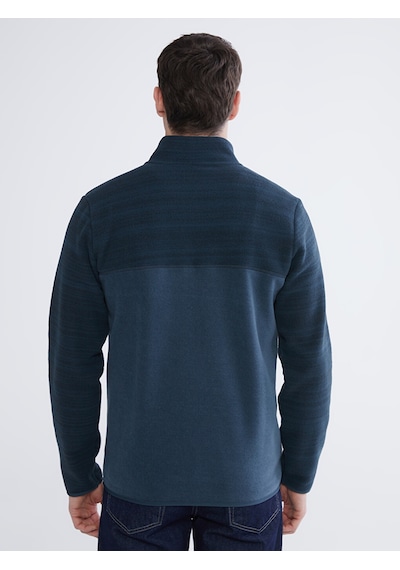 Lcwaıkıkı Basic Petrol Dik Yaka Polar Erkek Fermuarlı Sweatshirt