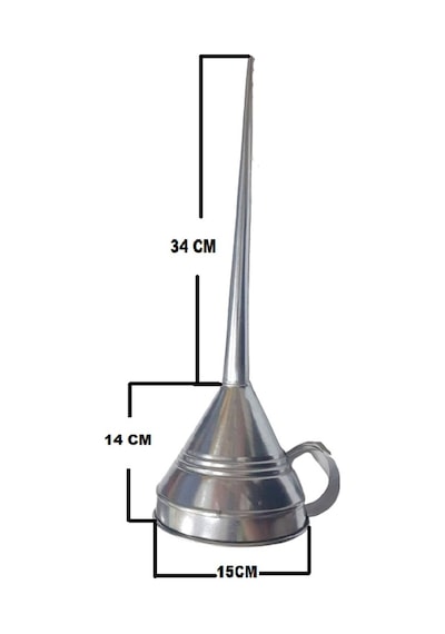 50 Cm Galvaniz Sivri Mazot Hunisi Yağ Hunisi