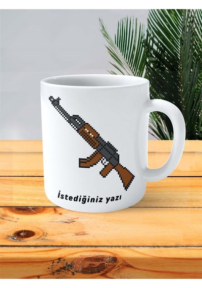 Ak-47 Kalaşnikof Baskılı Kupa Bardak Kişiye Özel Model 5 Çok Renkli