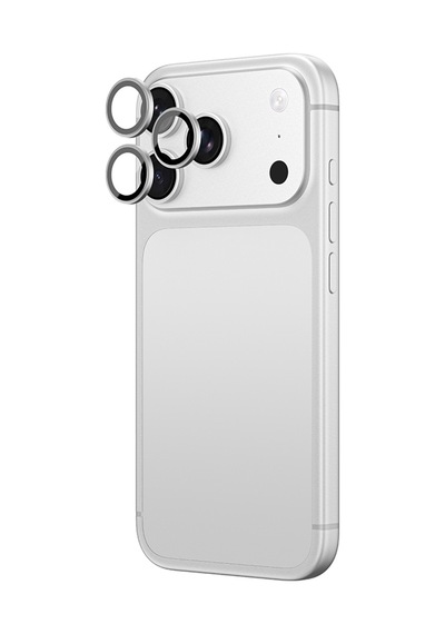 Apple iPhone Uyumlu 18 Pro Max Amazingthing Radix Vision Parlama Önleyici Kamera Lens Koruyucu Aparatlı Gümüş