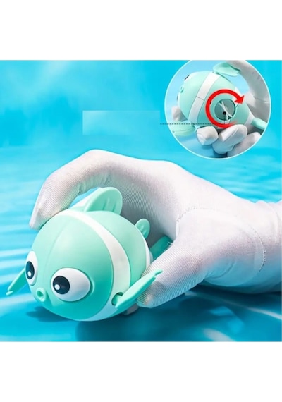 Kurmalı Yüzen Balık Banyo Oyuncağı Bebek Ve Çocuk İçin Su Oyuncağı Eğlenceli Havuz Balığı