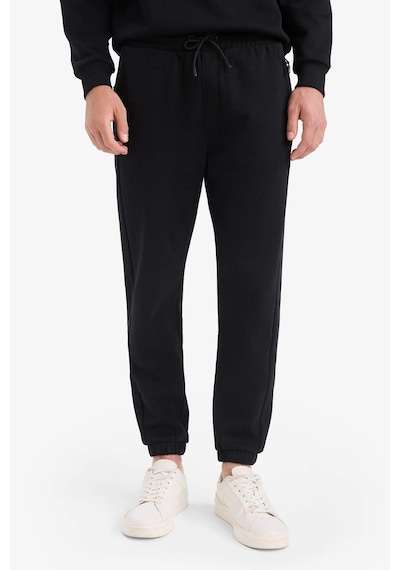 Defacto Slim Fit Dar Kesim Fermuar Cepli Pike Eşofman Altı D5258ax25aubk81 Siyah