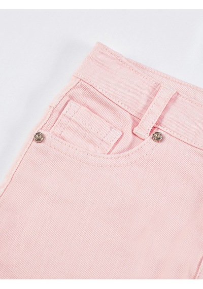 Denokids Pembe Denim Mini Kız Etek Pembe
