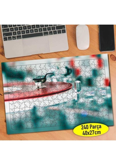 Dj Turntable Plak Müzik 240 Parça Puzzle Yapboz-353387594