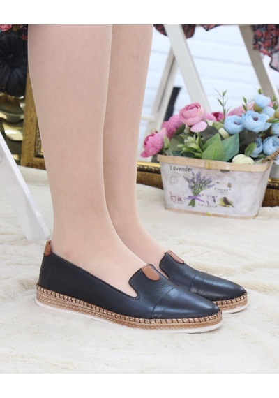 Nesil Shoes Syg P01 Siyah Hakiki Deri Kadın Ayakkabı-siyah Siyah