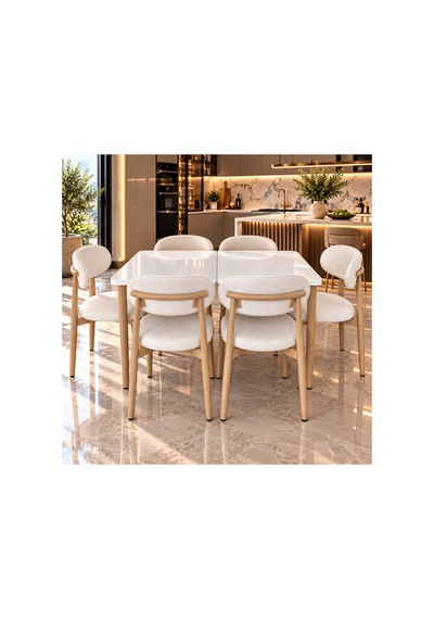 Sfm 80x130 Açılabilir Kapanabilir Mutfak Masası Takımı Salon Takımı 6 Sandalyeli Bej - 930445128 Bej Sfm 80x130 Açılabilir Kapanabilir Mutfak Masası Takımı Salon Takımı 6 Sandalyeli Bej - 930445128 Bej