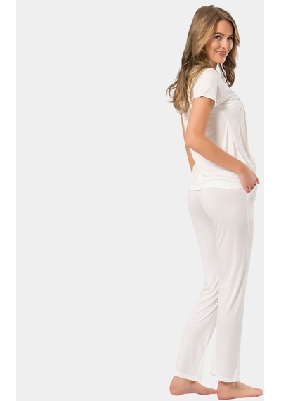Türen Kısa Kollu Pijama 3236/krem 001