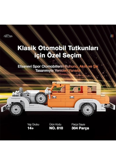 Reobrix Creator 810 Rolls Royce Phantom Iı Saloon Car Spor Araba Yaratıcı Yapı Blok Seti Building Blocks - 304 Parça