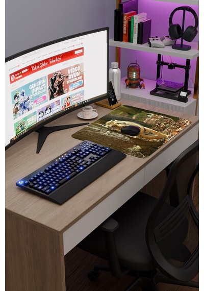 Karadeniz Kaplanı Kaymaz Dikişli Kauçuk Oyuncu Mousepad V3 - 48x40 Xl Gaming Mouse Pad Fare Altlığı